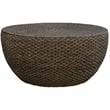 Gallerie Decor Fiji Round Tapered Transitional Wood Coffee Table in Walnut