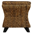 Gallerie Decor Bali Breeze Square Flared Wood Storage Ottoman in Gold