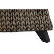 Gallerie Decor Bali Breeze Square Flared Wood Storage Ottoman in Silver