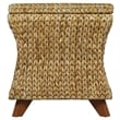 Gallerie Decor Bali Breeze Square Flared Wood Storage Ottoman in Natural