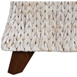 Gallerie Decor Bali Breeze Square Flared Wood Storage Ottoman in Whitewashed
