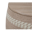Gallerie Decor Dimensions Transitional Rattan Drum Storage Ottoman in Natural