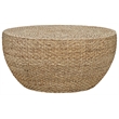 Gallerie Decor Fiji Round Tapered Transitional Wood Coffee Table in Natural