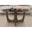 Gallerie Decor Edgewood Contemporary Wood Coffee Table with Carved Leg in Walnut