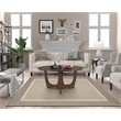 Gallerie Decor Edgewood Contemporary Wood Coffee Table with Carved Leg in Walnut
