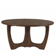 Gallerie Decor Edgewood Contemporary Wood Coffee Table with Carved Leg in Walnut