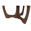 Gallerie Decor Edgewood Contemporary Wood Coffee Table with Carved Leg in Walnut