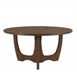Gallerie Decor Edgewood Contemporary Wood Coffee Table with Carved Leg in Walnut