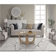 Gallerie Decor Edgewood Wood Coffee Table with Carved Leg in Natural