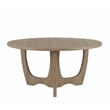 Gallerie Decor Edgewood Wood Coffee Table with Carved Leg in Natural