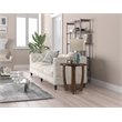 Gallerie Decor Edgewood Contemporary Wood Side Table with Carved Leg in Walnut