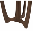 Gallerie Decor Edgewood Contemporary Wood Side Table with Carved Leg in Walnut