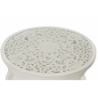 Gallerie Decor Antiqued Carved Transitional Wood Coffee Table in White