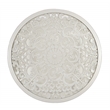 Gallerie Decor Antiqued Carved Transitional Wood Coffee Table in White
