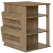 Gallerie Decor All-In-One Transitional Wood Revolving Side Table in Natural