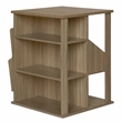 Gallerie Decor All-In-One Transitional Wood Revolving Side Table in Natural