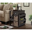 Gallerie Decor All-In-One Transitional Wood Revolving Side Table in Espresso
