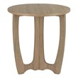 Gallerie Decor Edgewood Contemporary Wood Side Table with Carved Leg in Natural