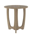 Gallerie Decor Edgewood Contemporary Wood Side Table with Carved Leg in Natural