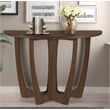 Gallerie Decor Edgewood Wood Console Table with Carved Leg in Walnut