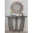 Gallerie Decor Edgewood Contemporary Wood Console Table with Carved Leg in Gray