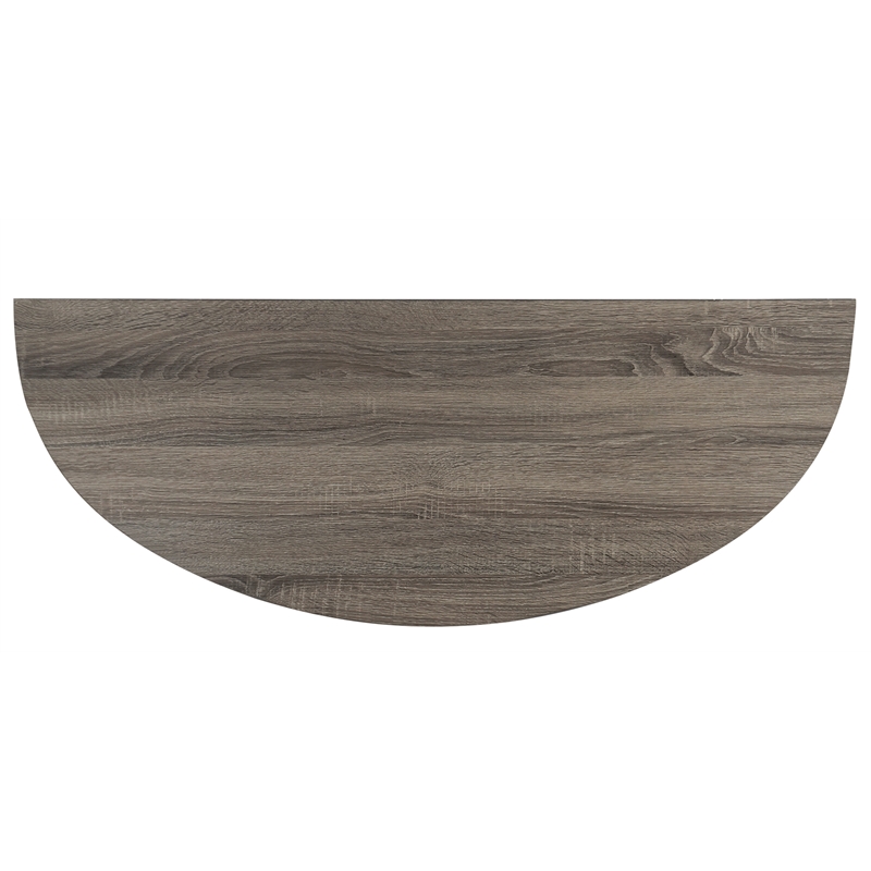 Gallerie Decor Edgewood Contemporary Wood Console Table with Carved Leg in Gray