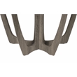 Gallerie Decor Edgewood Contemporary Wood Console Table with Carved Leg in Gray