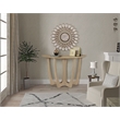 Gallerie Decor Edgewood Wood Console Table with Carved Leg in Natural