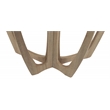 Gallerie Decor Edgewood Wood Console Table with Carved Leg in Natural