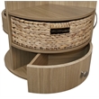 Gallerie Decor All-In-One Round Transitional Wood Side Table in Natural