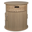 Gallerie Decor All-In-One Round Transitional Wood Side Table in Natural
