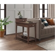 Gallerie Decor All-In-One Transitional Wood Tierra Side Table in Espresso