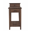 Gallerie Decor All-In-One Transitional Wood Tierra Side Table in Espresso