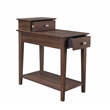 Gallerie Decor All-In-One Transitional Wood Tierra Side Table in Espresso