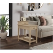 Gallerie Decor All-In-One Transitional Wood Tierra Side Table in Natural