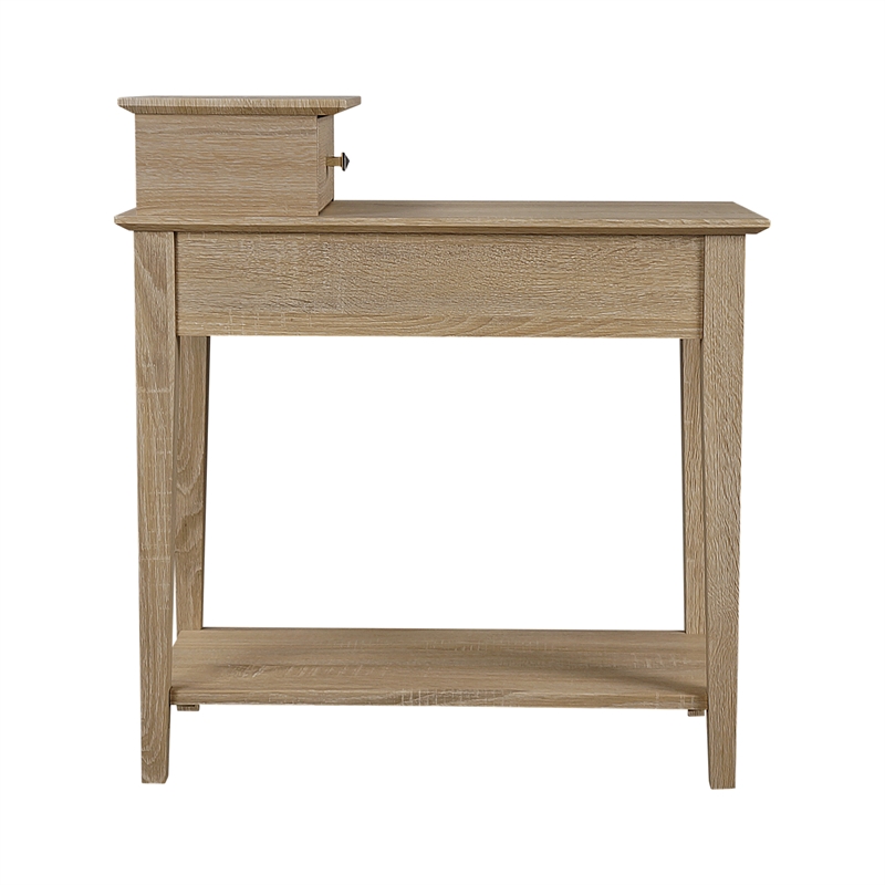 Gallerie Decor All-In-One Transitional Wood Tierra Side Table in Natural