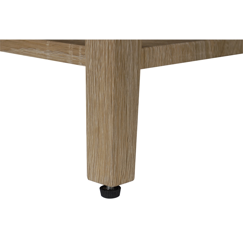 Gallerie Decor All-In-One Transitional Wood Tierra Side Table in Natural