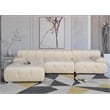 Legend Vansen Flexible Combination Velvet Modular Sectional in Cream