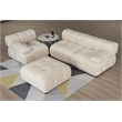 Legend Vansen Flexible Combination Velvet Modular Sectional in Cream
