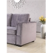 Legend Vansen Convertible Modern Velvet Sleeper Sectional Sofa in Gray