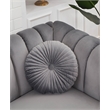 Legend Vansen Modern Velvet Fabric Living Room Sofa and Loveseat Set in Gray