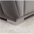 Legend Vansen Modern Velvet Fabric Living Room Sofa and Loveseat Set in Gray