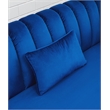 Legend Vansen Modern Velvet Fabric Living Room Sofa and Loveseat Set in Blue