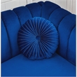 Legend Vansen Modern Velvet Fabric Living Room Sofa and Loveseat Set in Blue
