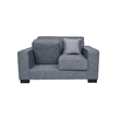 Legend Vansen Modern Fabric Living Room Sofa and Loveseat Set in Gray