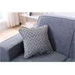 Legend Vansen Modern Fabric Living Room Sofa and Loveseat Set in Gray