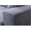 Legend Vansen Modern Fabric Living Room Sofa and Loveseat Set in Gray