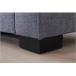 Legend Vansen Modern Fabric Living Room Sofa and Loveseat Set in Gray