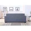 Legend Vansen Modern Fabric Living Room Sofa and Loveseat Set in Gray