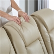 Legend Vansen Modern Bonded Faux Leather Recliner Chair Sofa in Beige